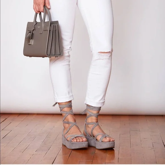 Stone Kid Suede Wrap Around Gladiator Platform - Picture 4 of 4